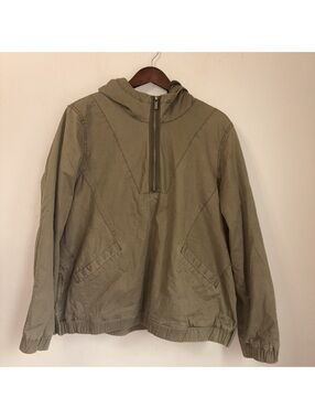 Toad&Co Olive Green Anorak Jacket Men’s XL Fleece Lined Half Zip Pullover